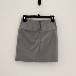 NWT Zara Gray Water Repellant High Waisted Technical Mini Skirt